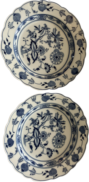 Cibulák míšeňská forma Thun mělký talíř