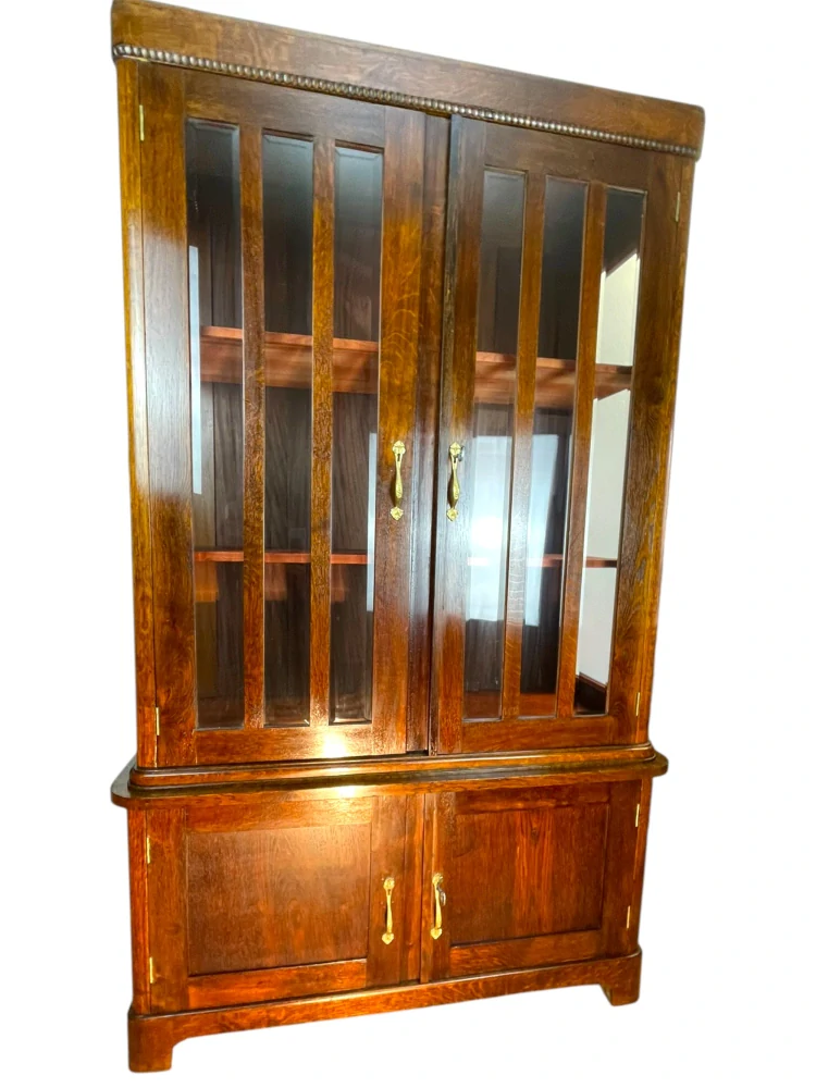 Starožitná dubová knihovna - Art Deco