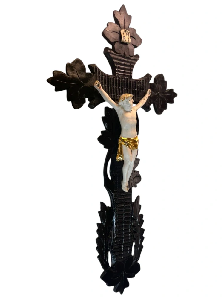  Starožitný řezbovaný kříž/krucifix