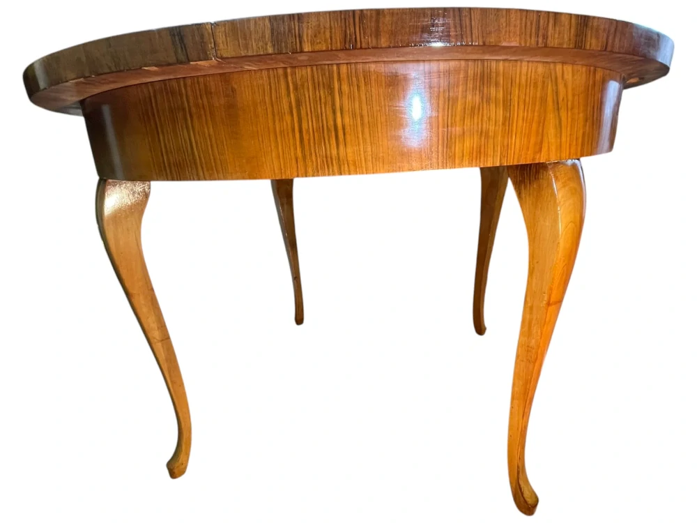 Starožitný jídelní stůl – Art Deco – rozkládací, hruška