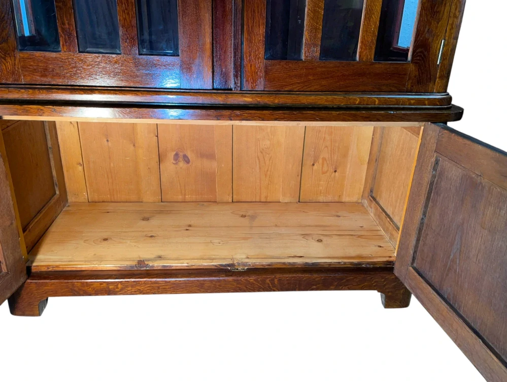 Starožitná dubová knihovna - Art Deco