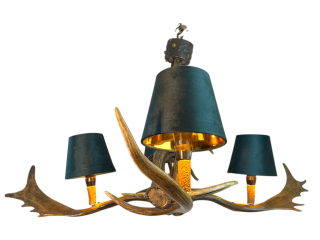 Starožitný lustr z pravého paroží