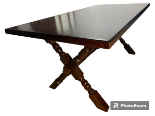 Jídelní stůl velký masivní – vintage 80. léta